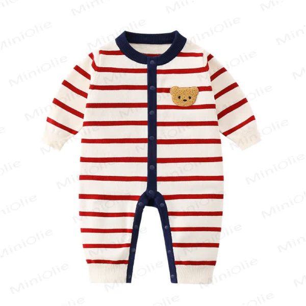 Baby Cute Bear Striped Romper