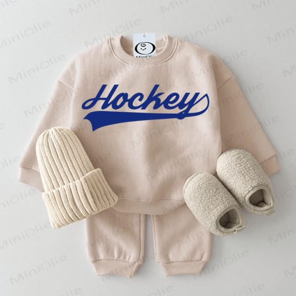 HOCKEY Baby Sweatshirt and Pants 2-piece Beige Set