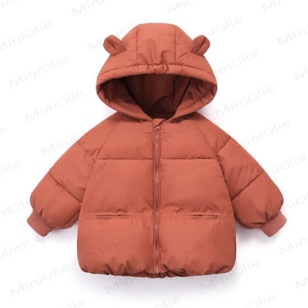Toddler Solid Color Cartoon Outerwear