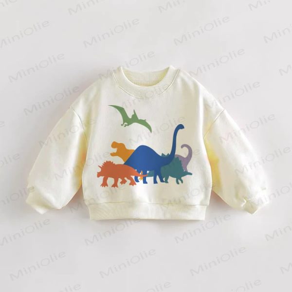 Baby Toddler Dinosaur Cream Sweatshirt