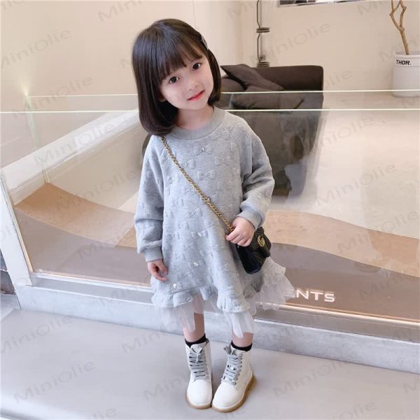 Toddler Girl Bow Mesh Dress