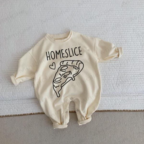 HOMESLICE Baby Toddler Beige Romper