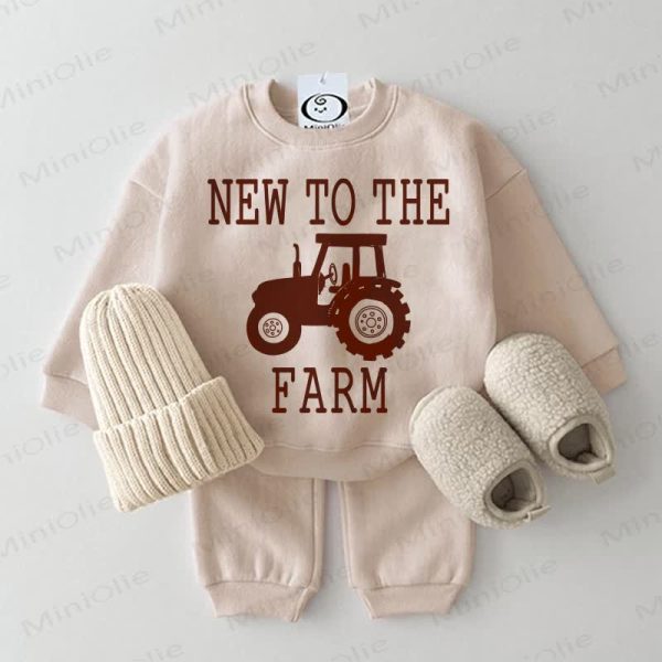 NEW TO THE FARM Baby 2-piece Beige Set