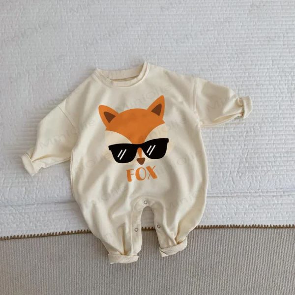 Baby Toddler Fox Beige Romper