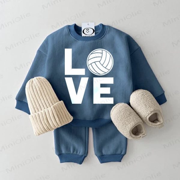 LOVE Baby Volleyball Sweatsuit 2-piece Set