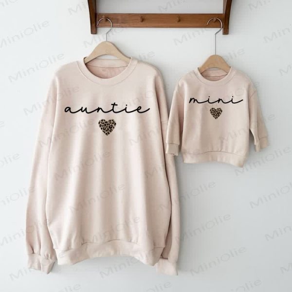 AUNTIE MINI Baby Beige Family Sweatshirt
