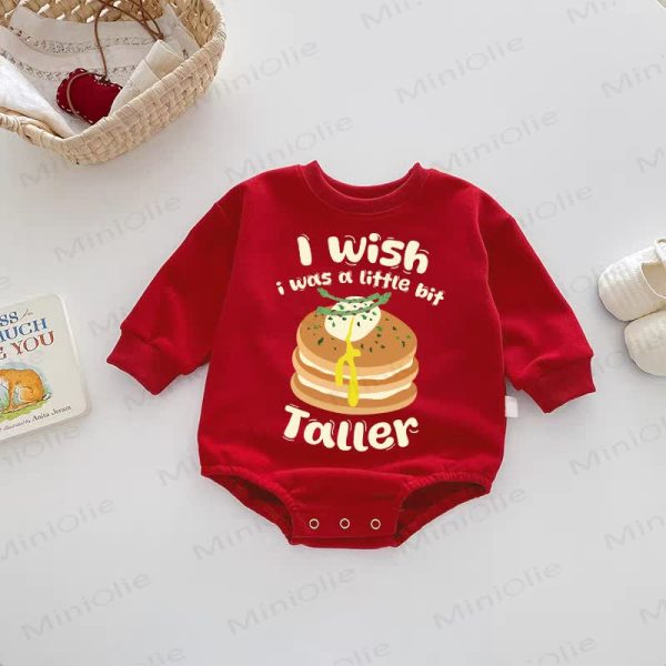 I WISH I WAS A LITTLE BIT TALLER Baby Red Bodysuit