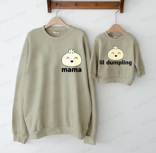 MAMA/LIL DUMPLING Mommy and Me Baby Family Sweatshirt
