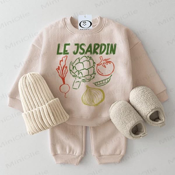 LE JARDIN Baby Vegetable Beige 2-piece Set