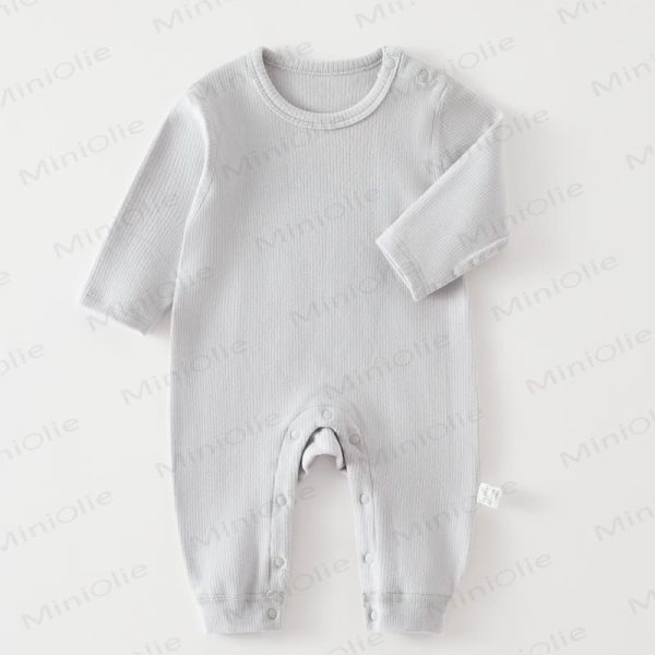 Baby Solid Color Newborn Round Neck Comfortable Romper