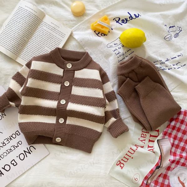 Baby Boy Stripe Crew Neck 2-piece Set