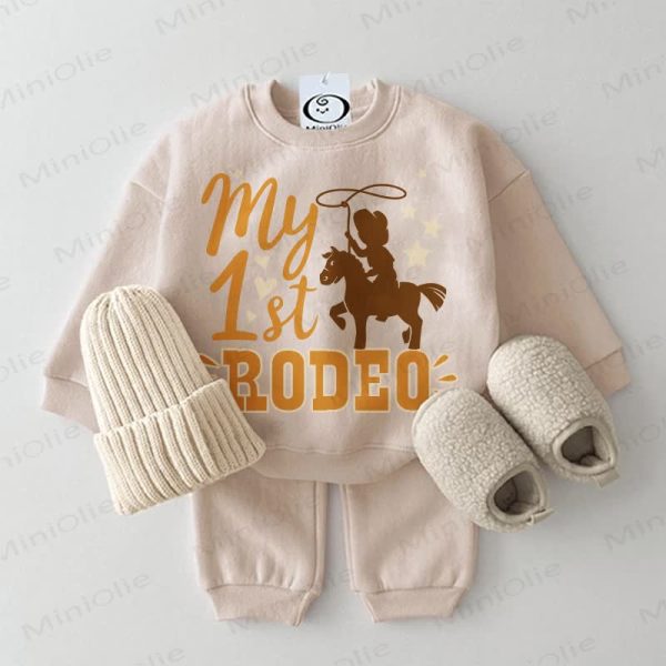 MY 1ST RODEO Baby Beige 2-piece Set