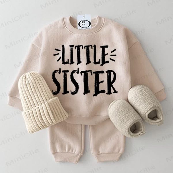 LITTLE SISTER Baby Beige 2-piece Set