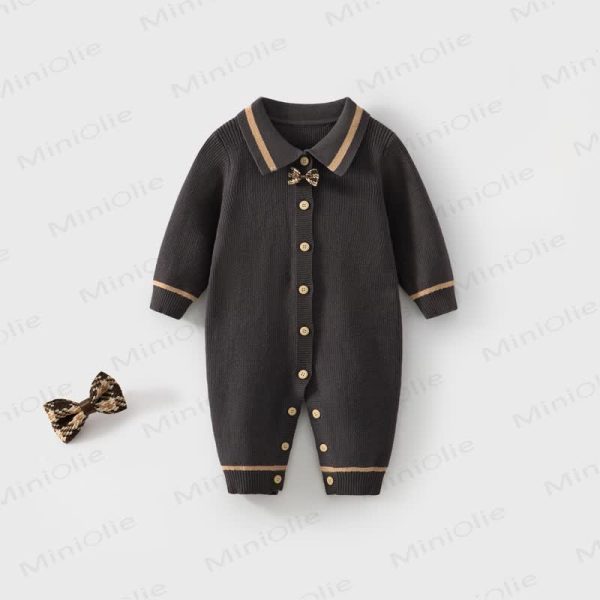 Baby Gentleman's Collar Knitted Romper