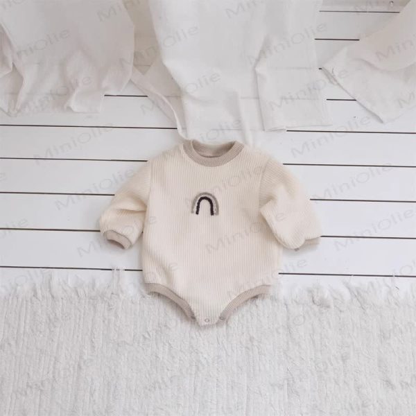 Baby Rainbow Ribbed Fleece Lined Bodysuit