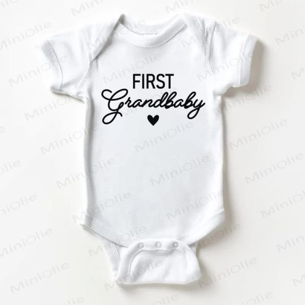 FIRST GRANDBABY Baby White Bodysuit
