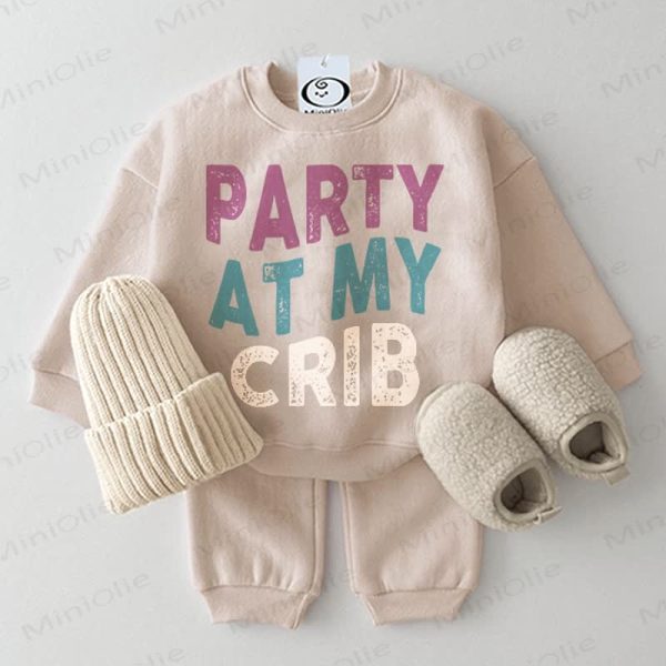 PARTY AT MY CRIB Baby Beige 2-piece Set