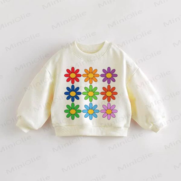 Baby Toddler Colorful Flowers Sweatshirt