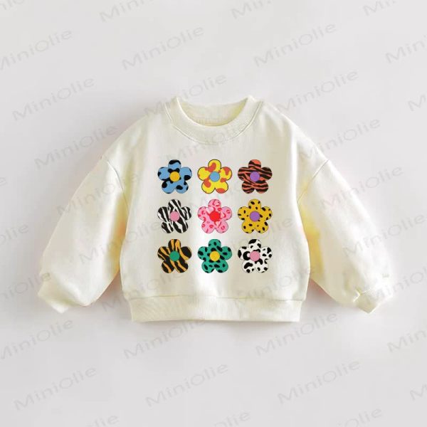 Baby Toddler Multicolor Flowers Sweatshirt