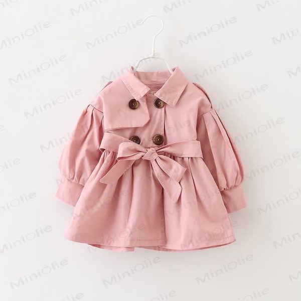 Baby Girl Solid Color Sweet Outerwear