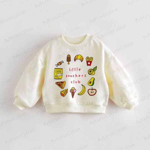LITTLE SNACKERS CLUB Baby Cream Sweatshirt