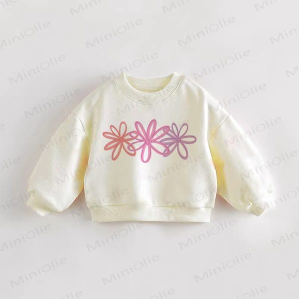 Baby Toddler Flower Cream Sweatshirt