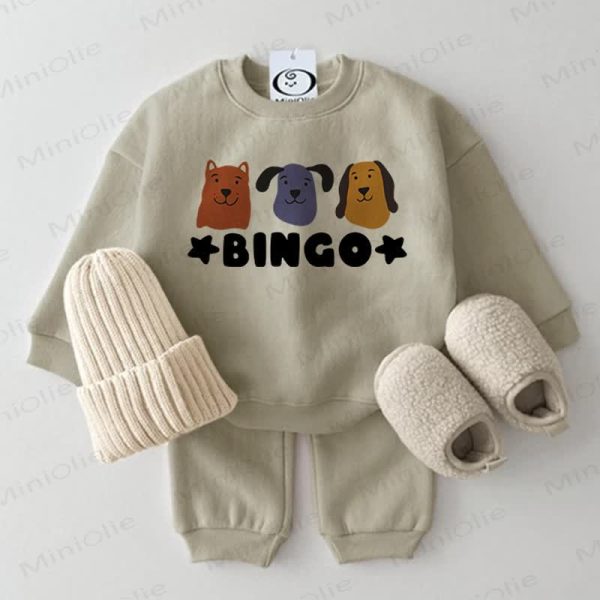 BINGO Baby Dog Grey Green 2-piece Set