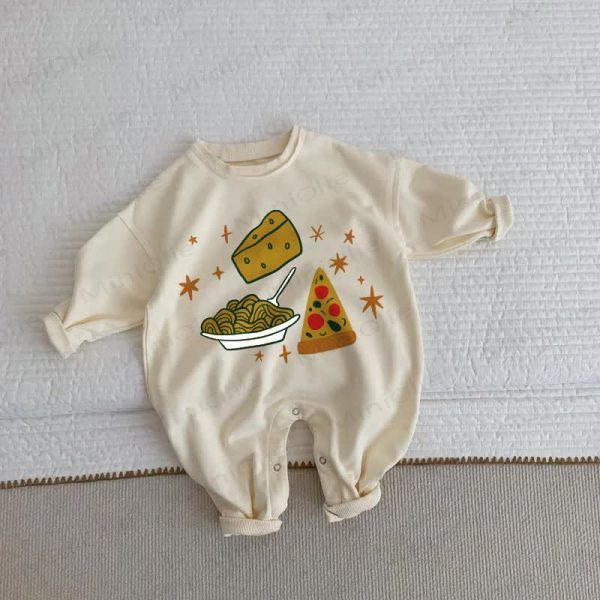 Baby Toddler Food Beige Romper