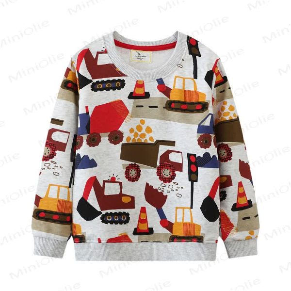 Toddler Boy Excavator Print Sweatshirt