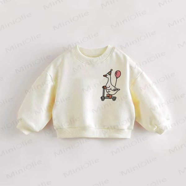 Baby Toddler Goose Balloon Cream Sweatshirt