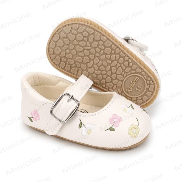 Baby Flower Embroidered Shoes