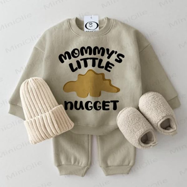 MOMMY'S LITTLE NUGGET Baby Dinosaur Grey Green 2-piece Set