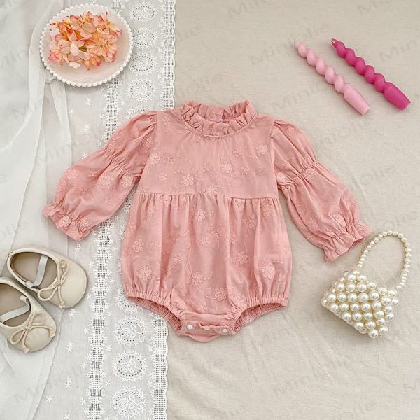 Baby Embroidered Solid Color Bodysuit
