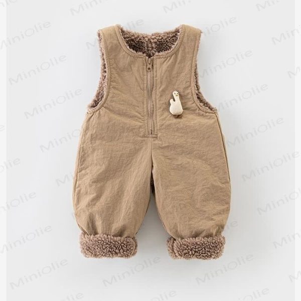 Baby Sleeveless Woven Goose Doll Romper