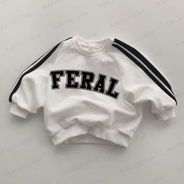 FERAL Baby White Sweatshirt