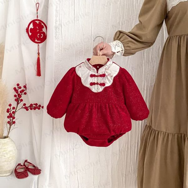 Baby Knot Button Fleece Lined Bodysuit