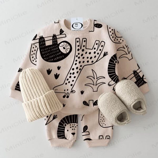 Baby Beige Animal 2-piece Set