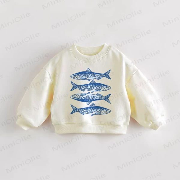 Baby Toddler Fish Cream Sweatshirt