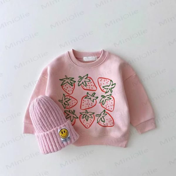 Baby Girl Strawberry Pink Sweatshirt