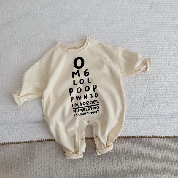 OMG Baby Toddler Beige Romper