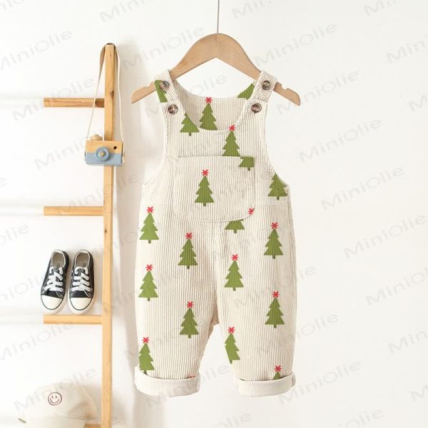 Baby Christmas Tree Corduroy Overalls