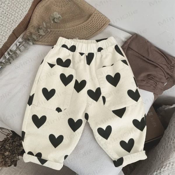 Baby Toddler Beige Heart Pants