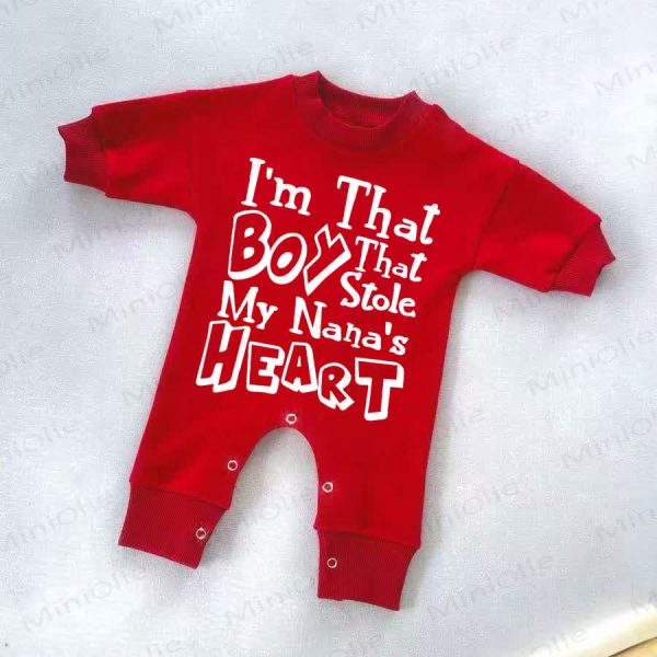 I'M THAT BOY THAT STOLE MY NANA'S HEART Baby Red Romper