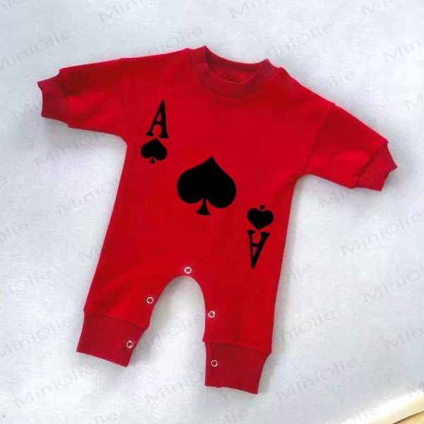 Baby Ace of Spades Red Romper