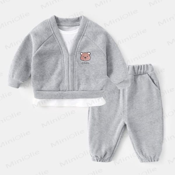 COOL/BRAVE Baby Boy Bear/Tiger Fake 3-piece Set