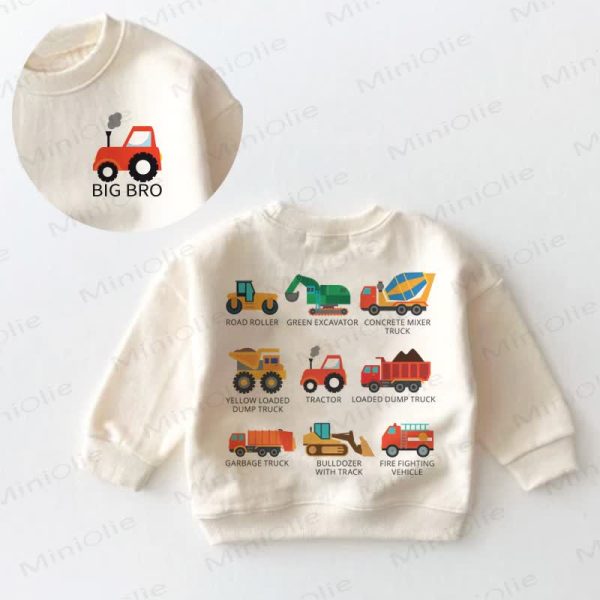 Baby Toddler Excavator Cream Sweatshirt