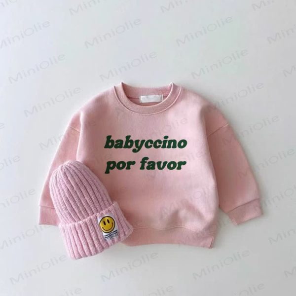 BABYCCINO POR FAVOR Baby Girl Pink Sweatshirt