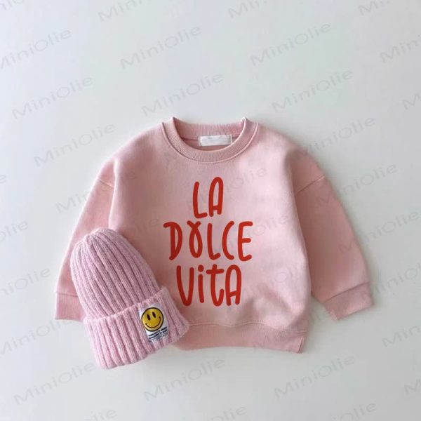 LA DOLCE VITA Baby Girl Pink Sweatshirt