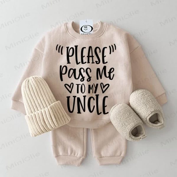 "PLEASE" PASS ME TOMY UNCLE Baby Beige 2-piece Set