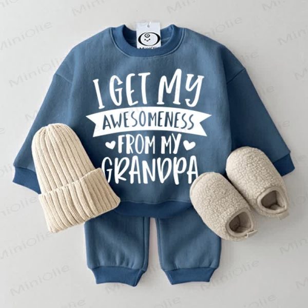 I GET MY AWESOMENESS FROMMY GRANDPA Baby Sweatsuit 2-piece Set
